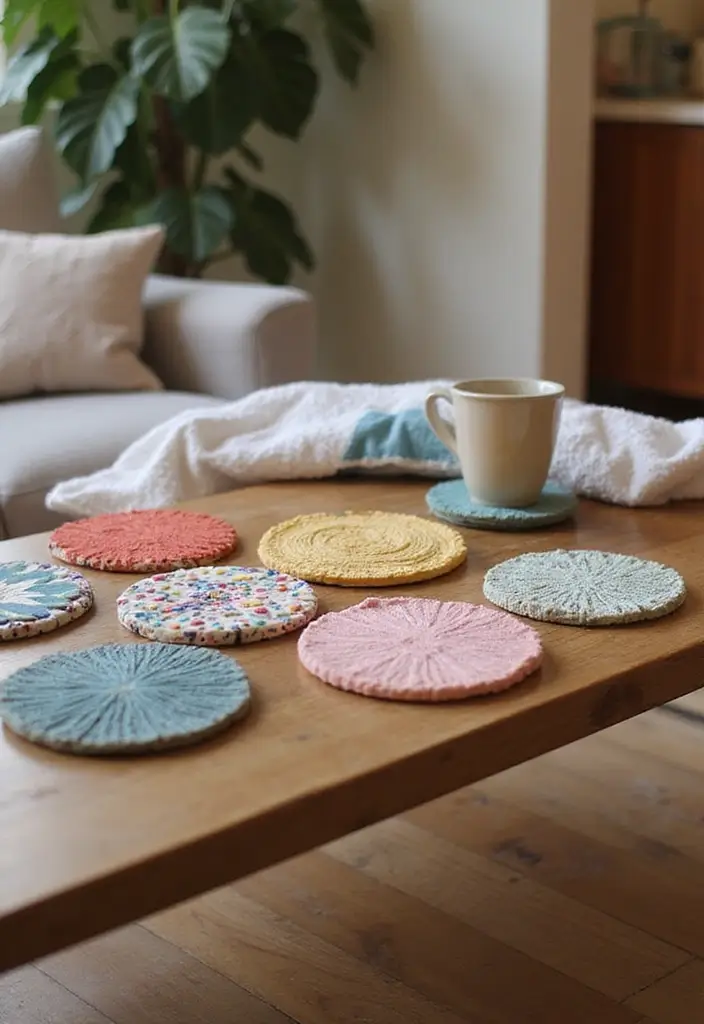 25 DIY Arts and Crafts for Adults Home Decor Fun Projects You’ll Enjoy - 13. Customized Coasters