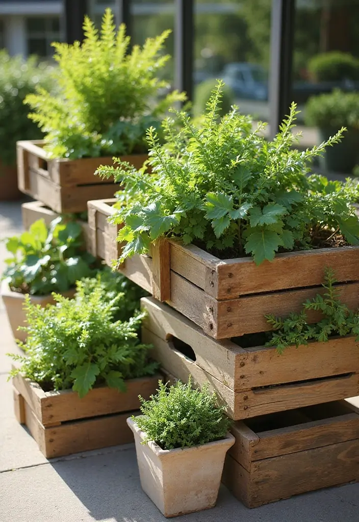 25 DIY Arts and Crafts for Adults Home Decor Fun Projects You’ll Enjoy - 18. Decorative Plant Holder from Old Crates