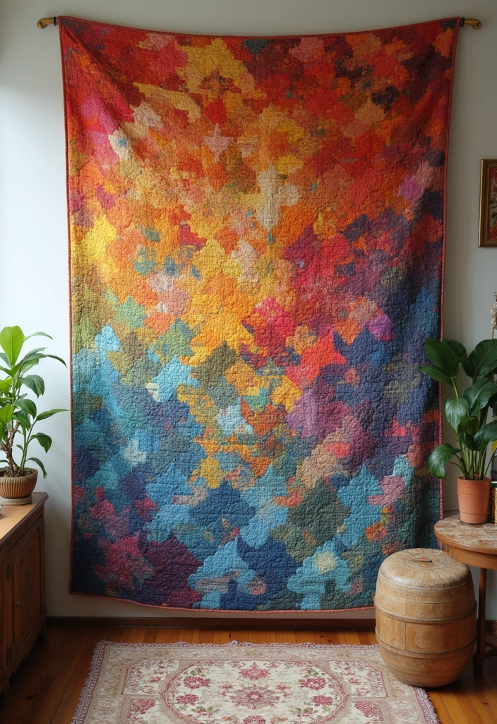 25 DIY Arts and Crafts for Adults Home Decor Fun Projects You’ll Enjoy - 22. Decorative Quilted Wall Hanging