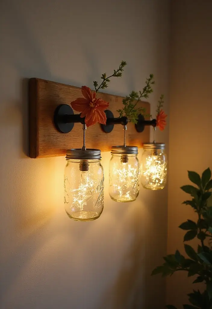 25 DIY Arts and Crafts for Adults Home Decor Fun Projects You’ll Enjoy - 4. DIY Mason Jar Sconces