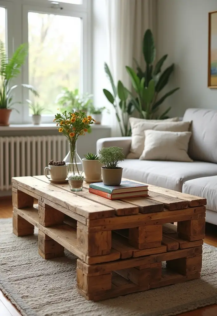 25 DIY Crafts for Home Decor Creative Ideas Using Everyday Items - 1. Pallet Coffee Table