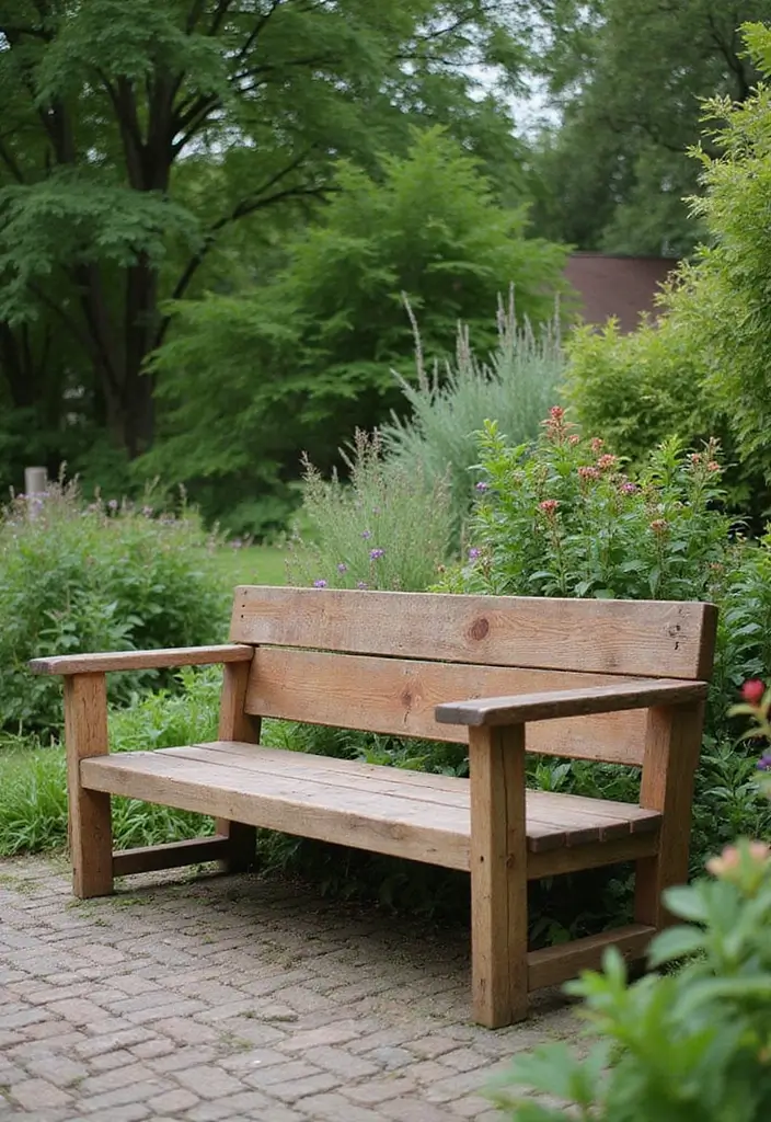 25 DIY Crafts for Home Decor Creative Ideas Using Everyday Items - 20. Upcycled Wood Bench