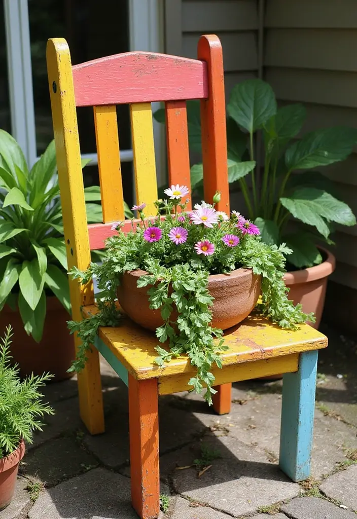 25 DIY Crafts for Home Decor Creative Ideas Using Everyday Items - 4. Upcycled Chair Planter