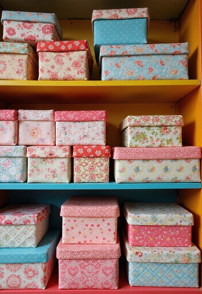 25 DIY Home Decor on a Budget Projects That Transform Any Space - 20. Fabric-Covered Boxes