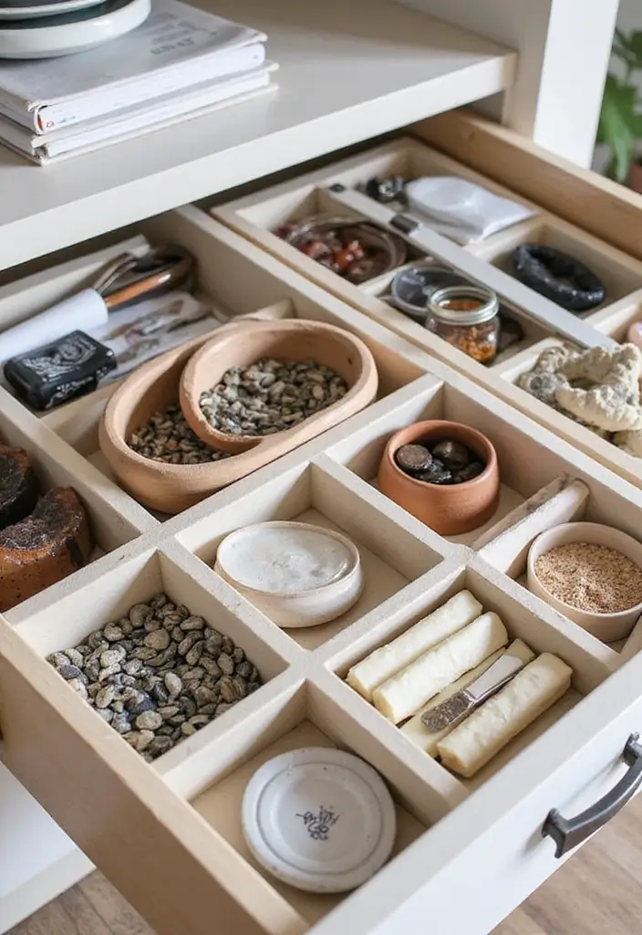 25 DIY Home Decor on a Budget Projects That Transform Any Space - 23. Upcycled Furniture Drawer Dividers