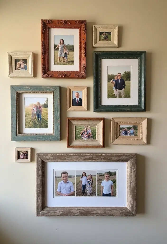 25 DIY Home Decor on a Budget Projects That Transform Any Space - 25. DIY Photo Frame Gallery Wall