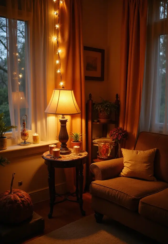 25 Fall Decor Ideas for the Home 2024 Trends Everyone's Loving - 11. Layered Lighting