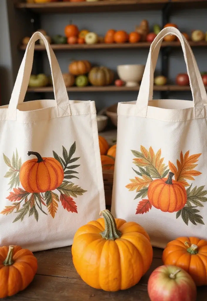 25 Fall Decor Ideas for the Home 2024 Trends Everyone's Loving - 24. Reusable Fabric Shopping Bags