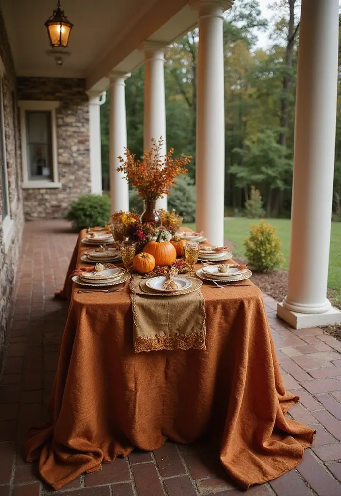 25 Fall Decor Ideas for the Home Porch That Create Instant Charm - 15. Autumn-Themed Table Settings