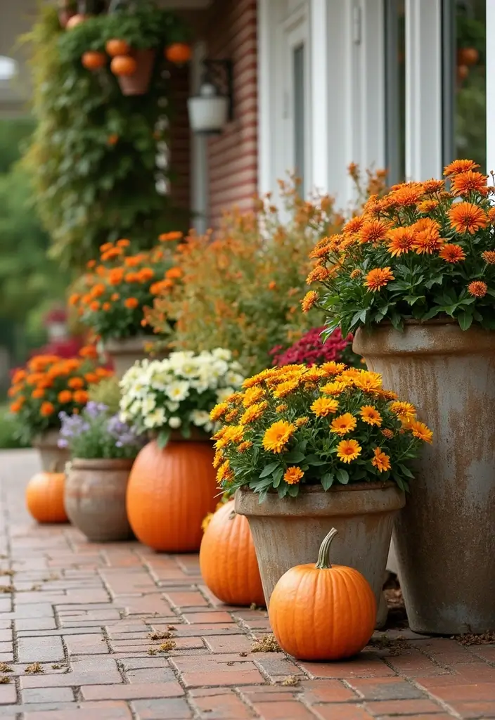 25 Fall Decor Ideas for the Home Porch That Create Instant Charm - 5. Seasonal Planters