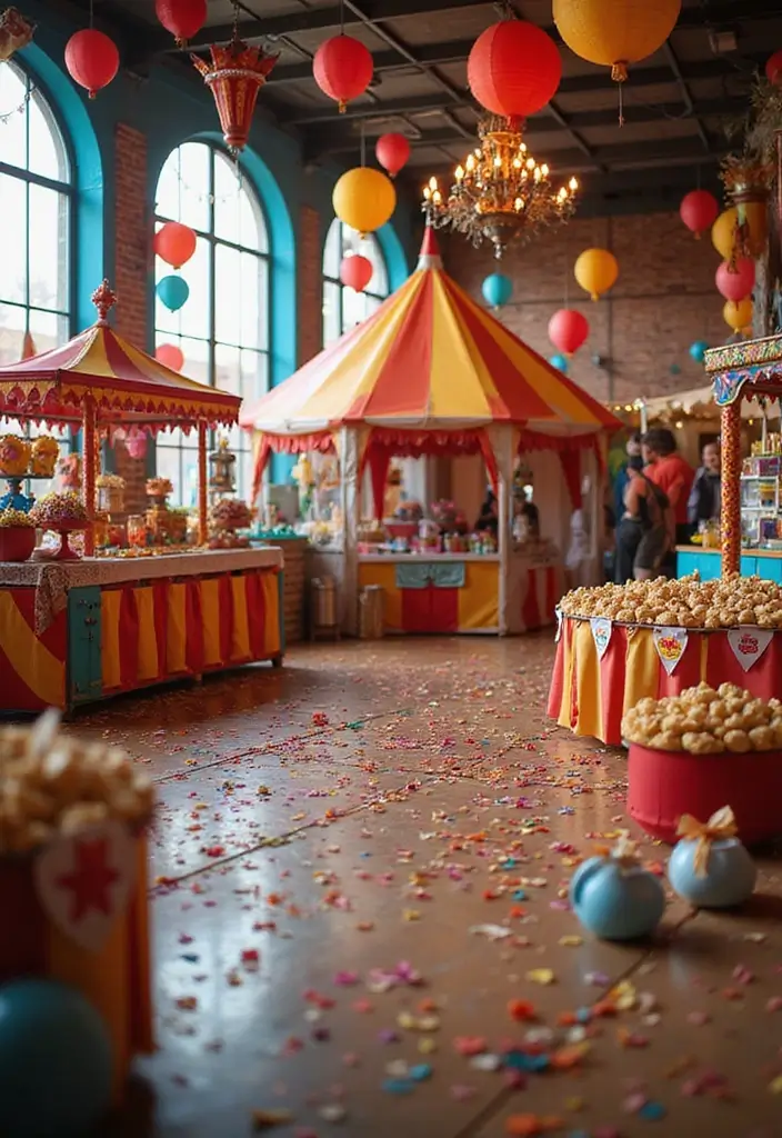 25 Home Birthday Party Ideas for Adults Decor to Impress Guests - 12. Carnival Fun Fair