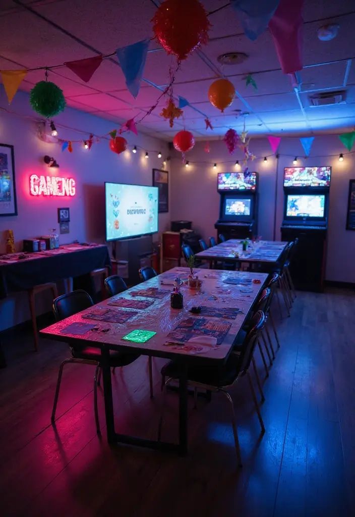 25 Home Birthday Party Ideas for Adults Decor to Impress Guests - 17. Gaming Night Blast