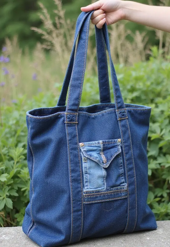 25 Home Decor DIY Ideas: Creative Crafts to Personalize Your Space - 17. DIY Totes from Old Jeans