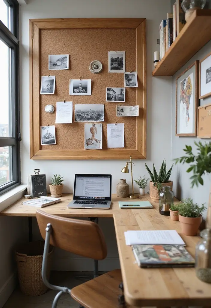 25 Home Decor DIY Ideas: Creative Crafts to Personalize Your Space - 18. DIY Corkboard Wall