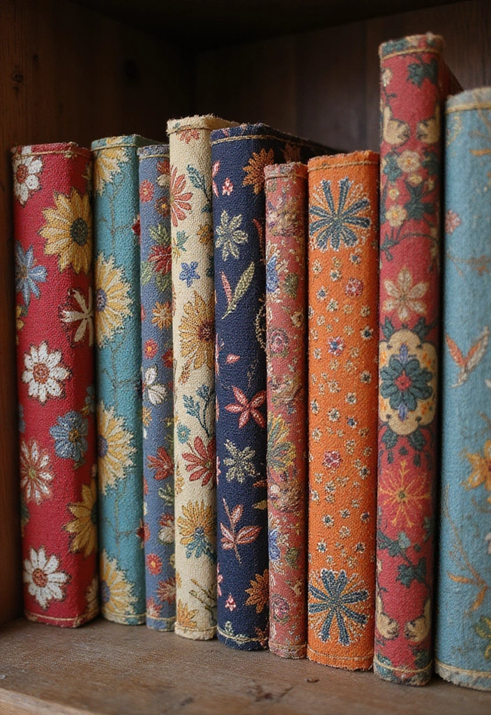 25 Home Decor DIY Ideas: Creative Crafts to Personalize Your Space - 22. Fabric-Covered Books