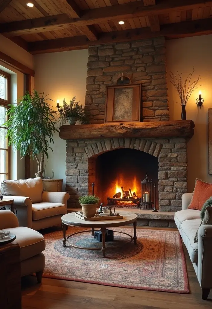 25 Home Decor Ideas Living Room Cozy Designs for Snug Nights - 11. Cozy Fireplaces and Heating Solutions