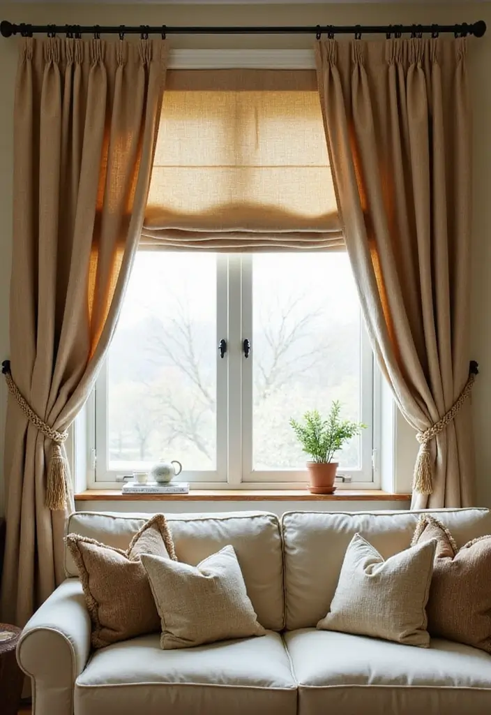 25 Home Decor Ideas Living Room Cozy Designs for Snug Nights - 17. Cozy Window Treatments