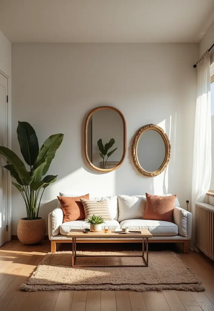 25 Home Decor Ideas Living Room Cozy Designs for Snug Nights - 23. Embrace the Use of Mirrors