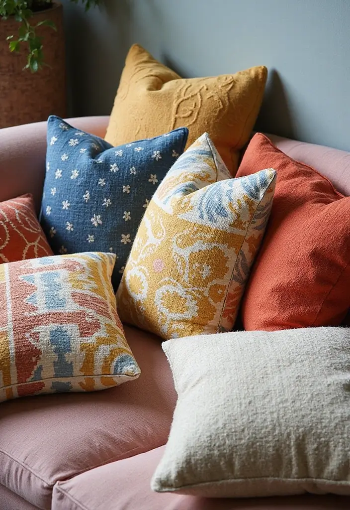 25 Home Decor Ideas Living Room Cozy Designs for Snug Nights - 8. Stylish Throw Pillows