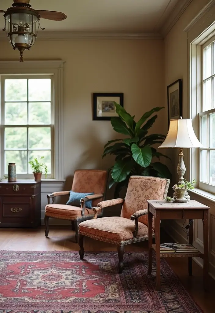 25 Home Decor Ideas Living Room Cozy Designs for Snug Nights - 9. Vintage Finds and Thrifted Treasures