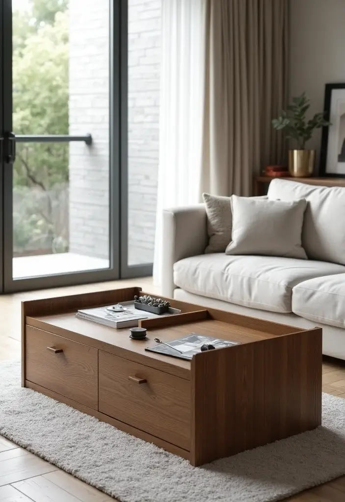 25 Home Decor Ideas Living Room Modern Looks for Stylish Homes - 3. Multi-functional Furniture