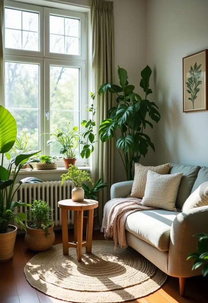 25 Home Decor Ideas Living Room Small Space Tricks That Work - 10. Incorporate Nature