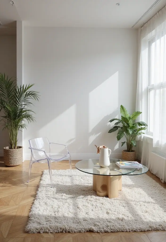 25 Home Decor Ideas Living Room Small Space Tricks That Work - 18. Opt for Transparent Furniture