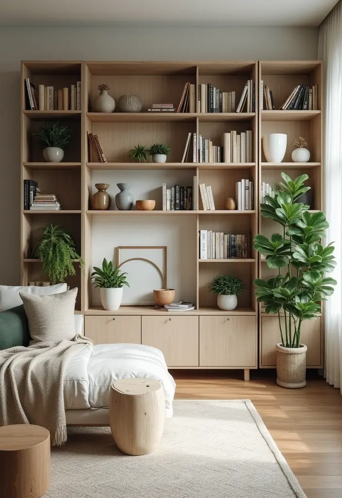 25 Home Decor Ideas Living Room Small Space Tricks That Work - 4. Incorporate Vertical Storage Solutions
