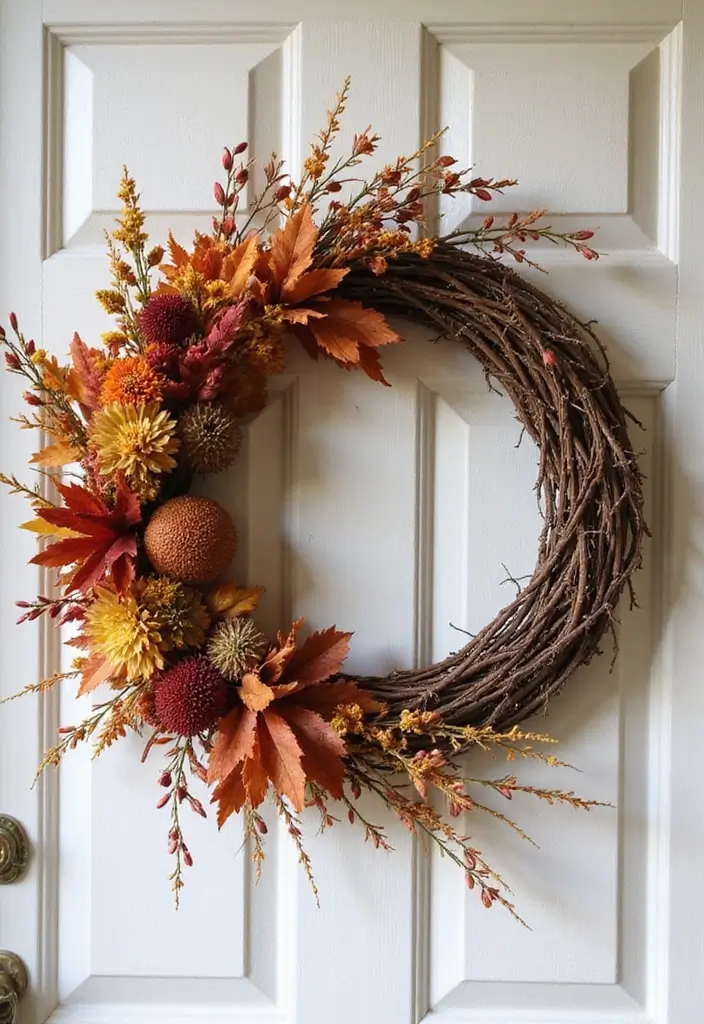 25 Simple Fall Decor Ideas for the Home That Feel Warm and Inviting - 5. Seasonal Wreaths