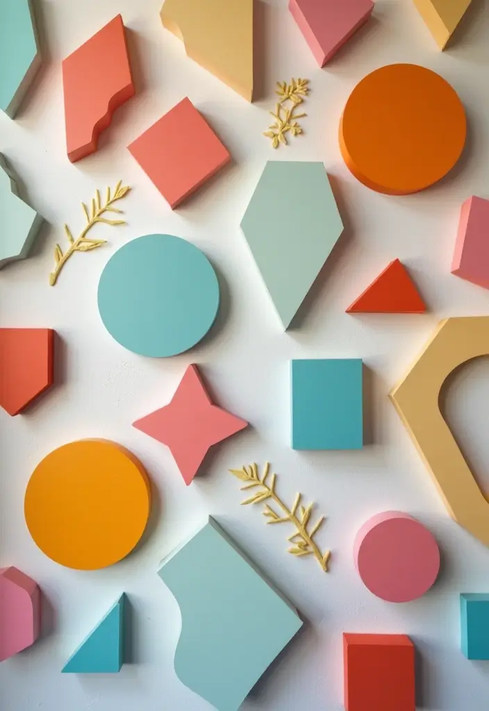 27 Cardboard Crafts Decoration Wall Art Home Decor You Can Recreate - 1. Geometric Shapes Wall Art