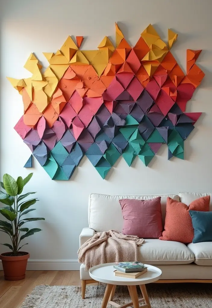 27 Cardboard Crafts Decoration Wall Art Home Decor You Can Recreate - 16. Cardboard Tile Wall Art