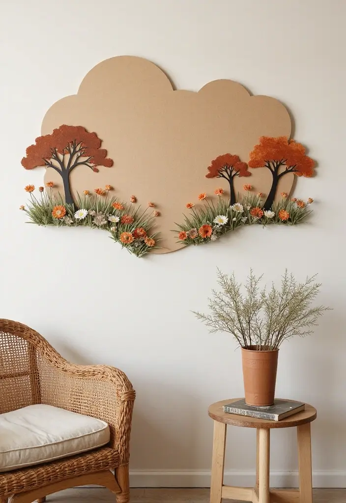 27 Cardboard Crafts Decoration Wall Art Home Decor You Can Recreate - 2. Nature-Inspired Wall Art