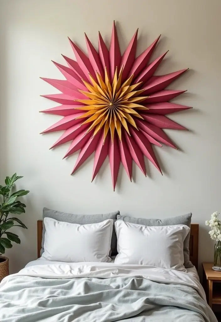 27 Cardboard Crafts Decoration Wall Art Home Decor You Can Recreate - 20. Cardboard Starburst Wall Art