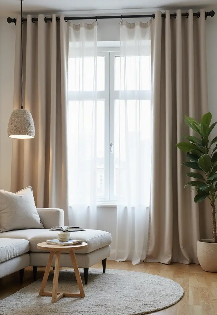 27 Curtains Living Room Modern Home Decor That Upgrade Your Space - 10. Grommet Top Curtains