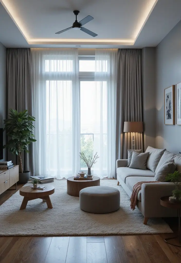 27 Curtains Living Room Modern Home Decor That Upgrade Your Space - 19. Smart Curtains