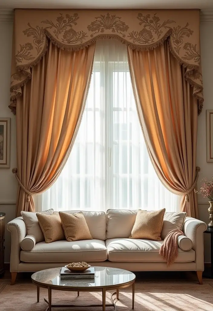 27 Curtains Living Room Modern Home Decor That Upgrade Your Space - 20. Embroidered Curtains