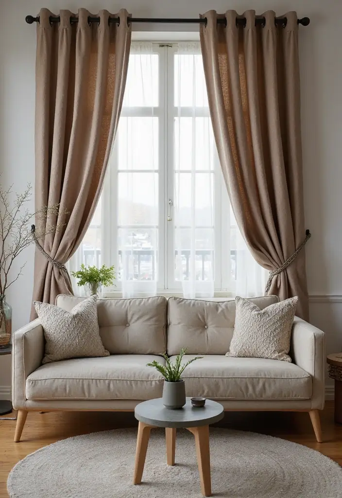 27 Curtains Living Room Modern Home Decor That Upgrade Your Space - 22. Textured Fabric Curtains
