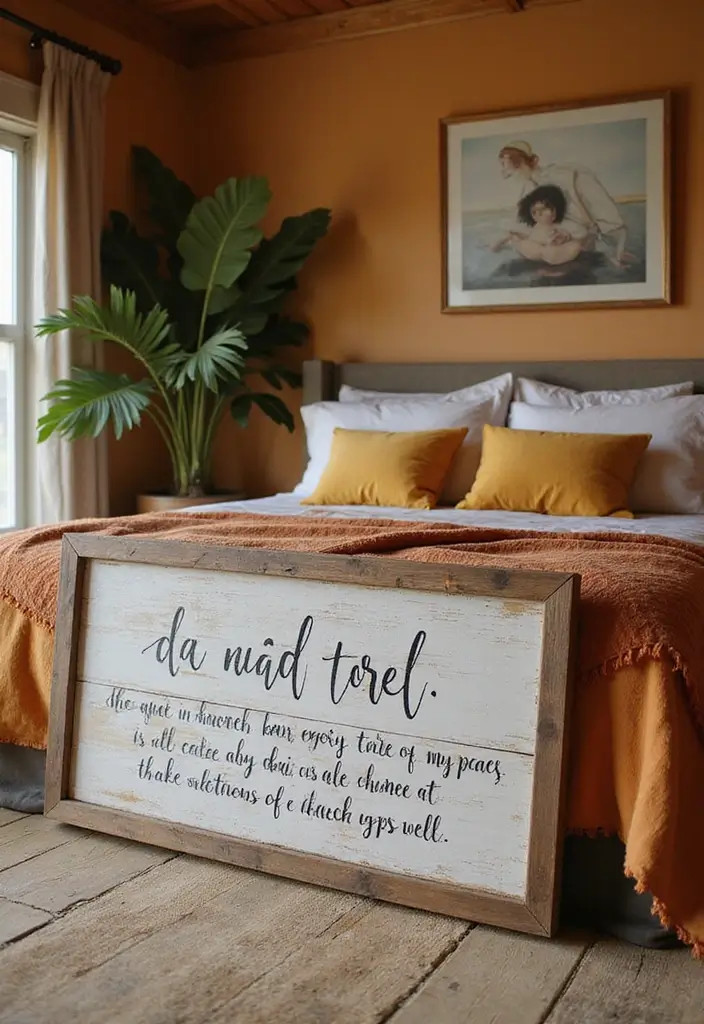 27 DIY Home Decor Easy Bedroom Craft Ideas for a Relaxing Vibe - 12. Painted Wooden Signs