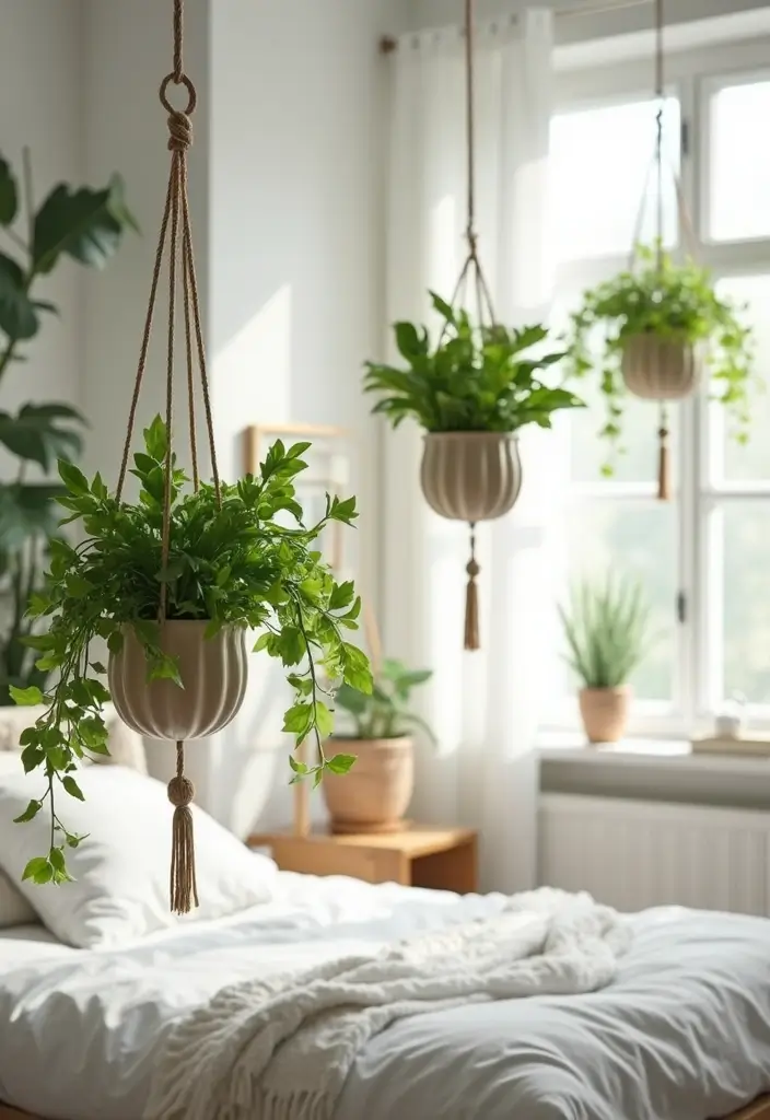 27 DIY Home Decor Easy Bedroom Craft Ideas for a Relaxing Vibe - 13. DIY Hanging Planters