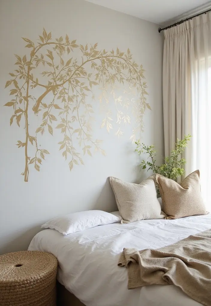 27 DIY Home Decor Easy Bedroom Craft Ideas for a Relaxing Vibe - 21. DIY Wall Stencil Art