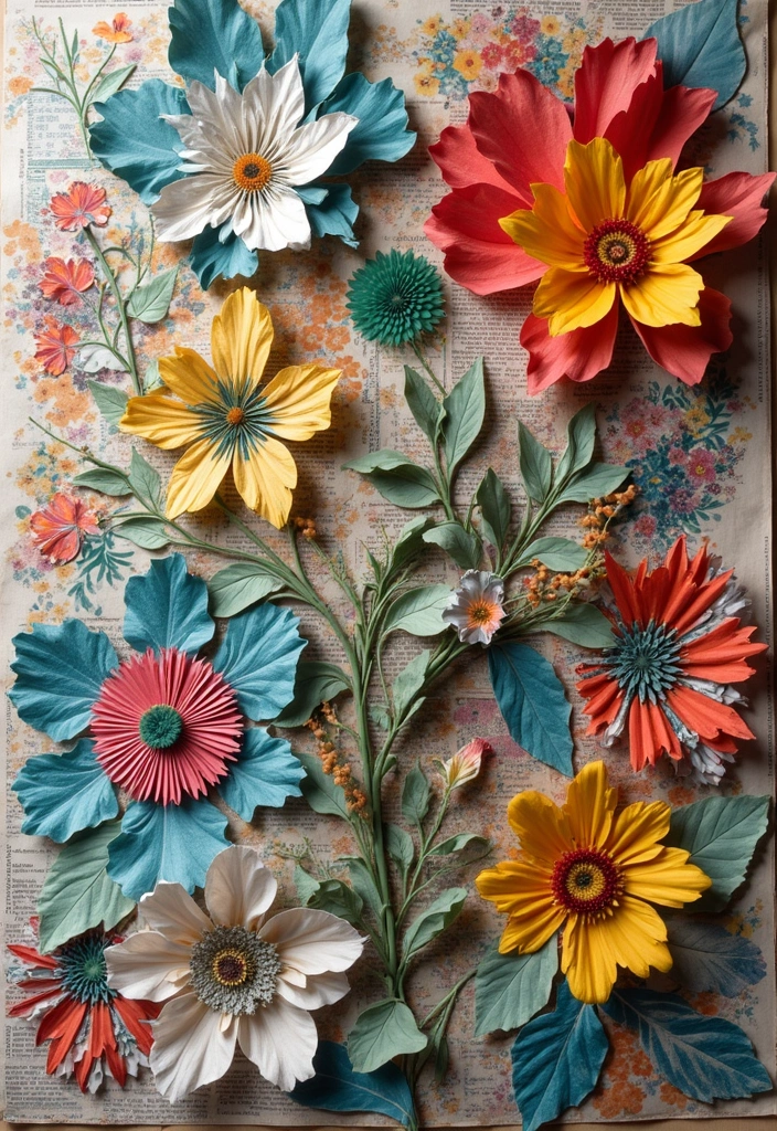 27 DIY Paper Crafts Decoration Wall Art Home Decor You Can Make Today - 17. Upcycled Paper Art