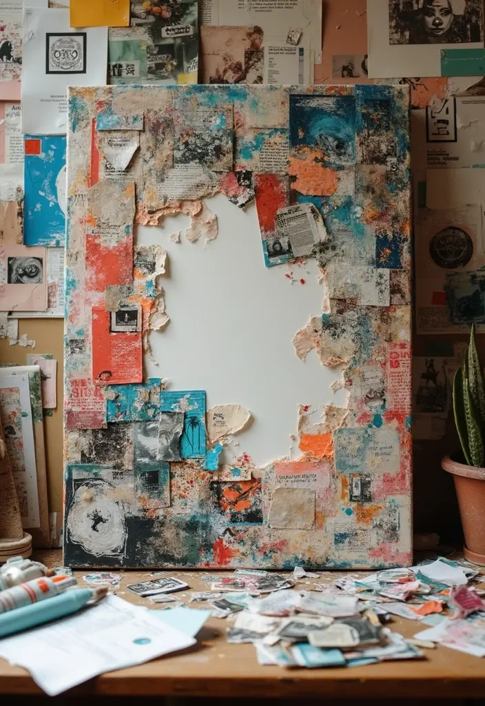 27 DIY Paper Crafts Decoration Wall Art Home Decor You Can Make Today - 3. Collage Art