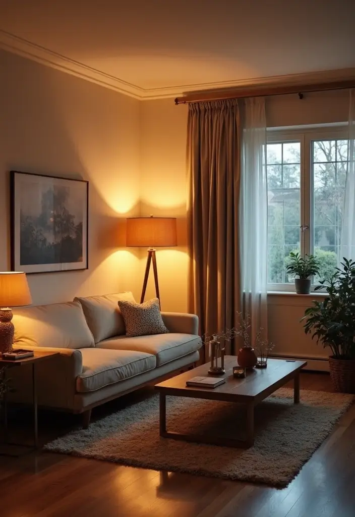 27 Decor Home Living Room Small Spaces Layouts That Feel Open - 15. Layered Lighting Techniques