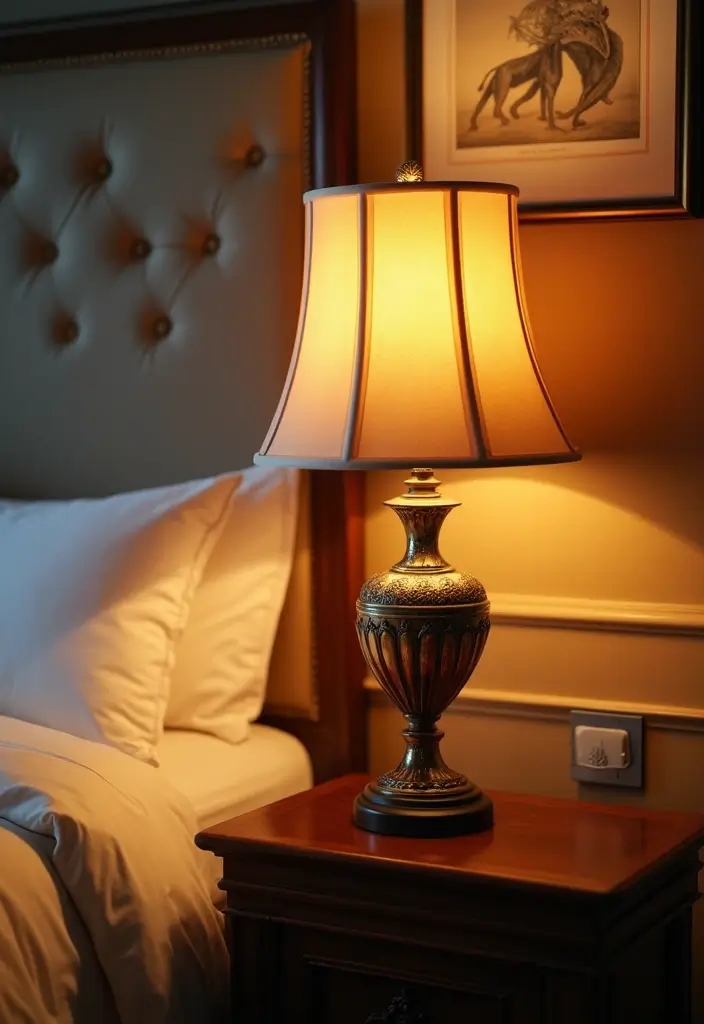 27 Ethnic Home Decor Indian Interior Design with Traditional Touches - 18. Traditional Bedside Lamps