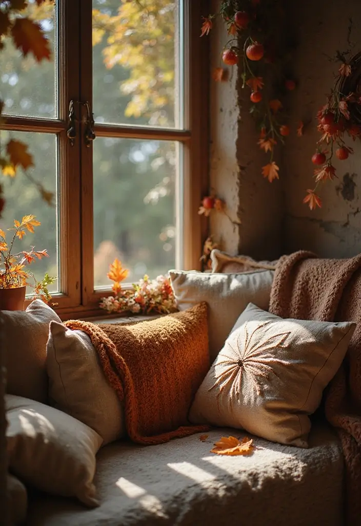 27 Fall Decor Ideas for the Home: Simple Yet Stunning - 14. Cozy Reading Nook