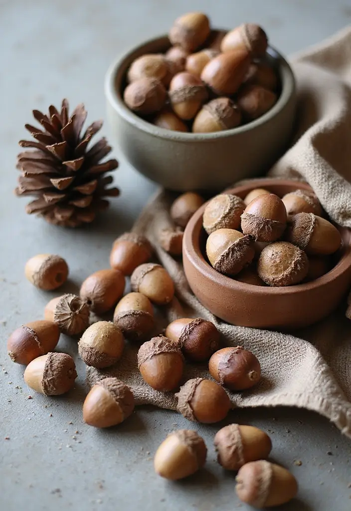 27 Fall Decor Ideas for the Home: Simple Yet Stunning - 16. Acorn and Pinecone Decor