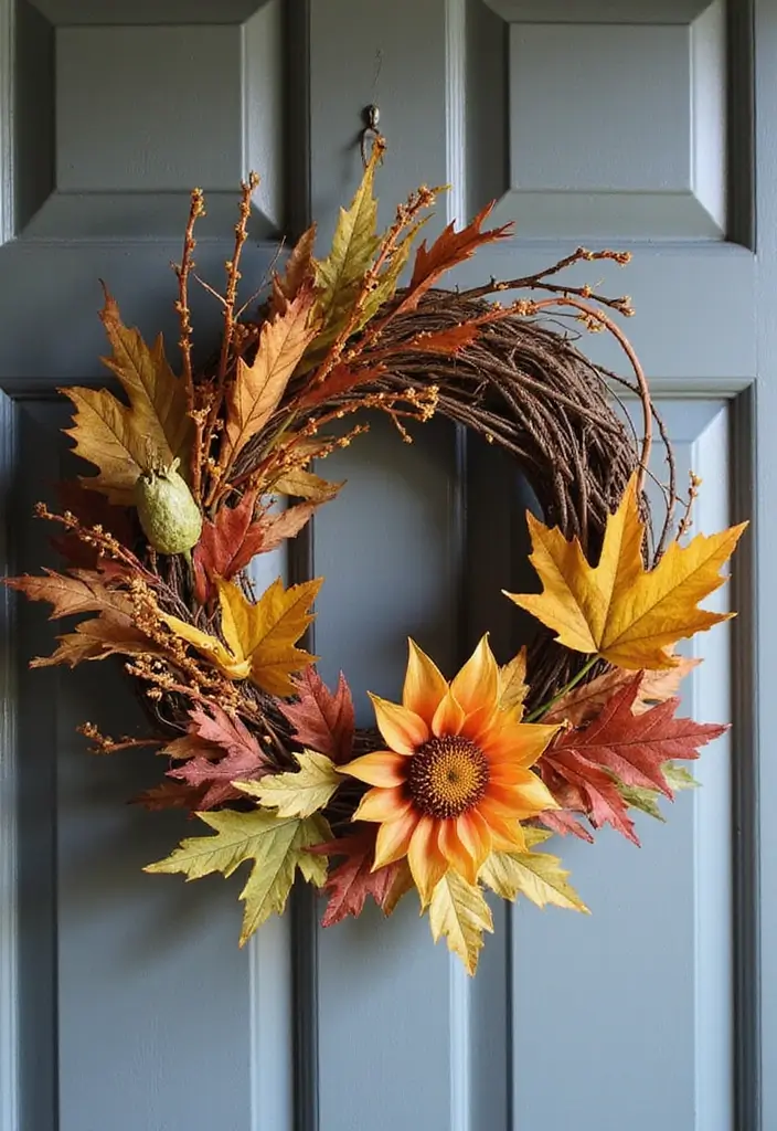 27 Fall Decor Ideas for the Home: Simple Yet Stunning - 8. Eco-Friendly Wreaths