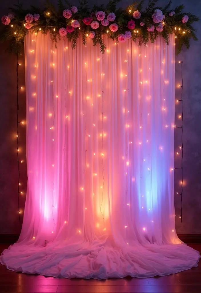 27 Ganesh Decoration Ideas Home Decor Simple and Elegant Setups - 21. Elegant Photo Backdrop