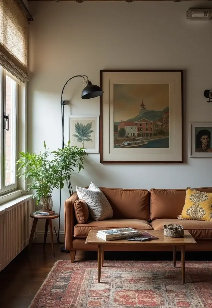 27 Home Decor Ideas Living Room Apartment Style for Urban Living - 16. Vintage Accents