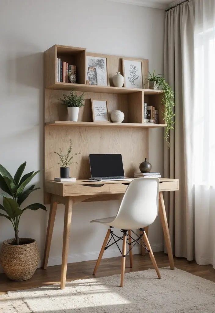 27 Home Decor Ideas Living Room Apartment Style for Urban Living - 18. Wall-mounted Desks
